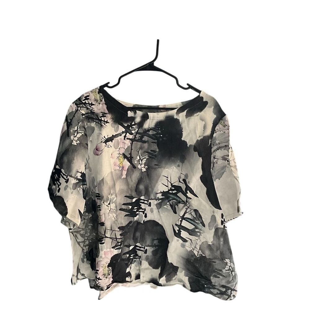 FABRIC?‎ Niche Clothing Co. Women's 2XL Floral Batwing Sleeve Blouse Multicolor